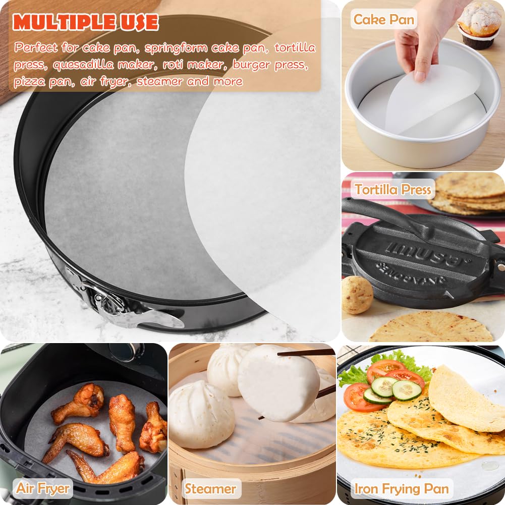BYKITCHEN precut 9-inch rounds sized to fit typical pans.