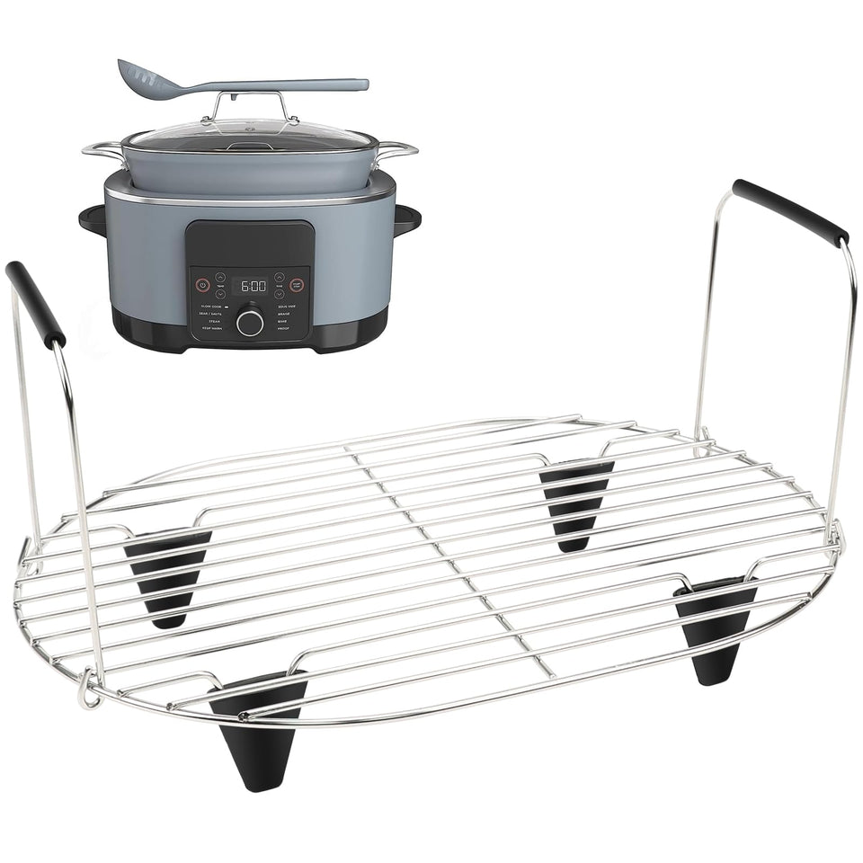 BYKITCHEN roast and steam rack fits Ninja Foodi Possible Cooker Pro for versatile meals