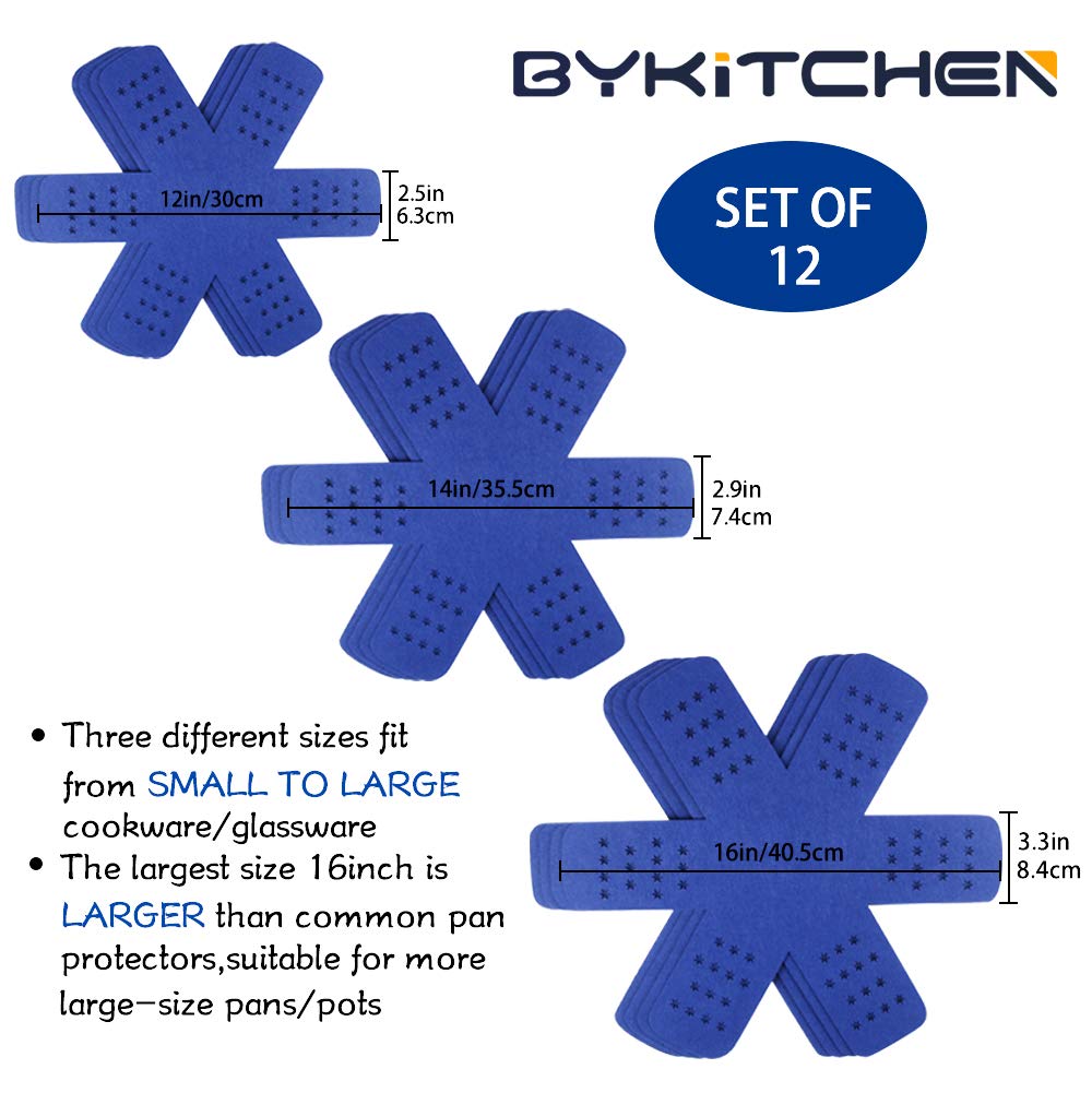 BYKITCHEN protectors prevent scratches on non-stick cookware.