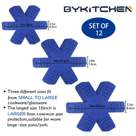 BYKITCHEN protectors prevent scratches on non-stick cookware.