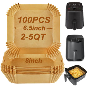 BYKITCHEN small air fryer liner with 6.5-inch inner fit prevents mess during cooking