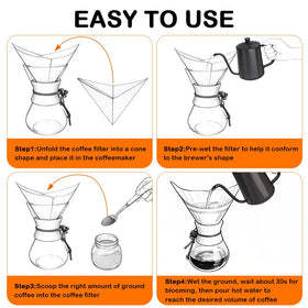 BYKITCHEN square disposable filters for easy daily brewing.