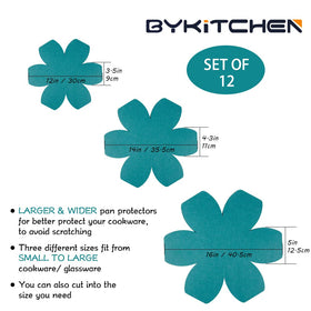 BYKITCHEN cyan separators optimize storage when stacking cookware