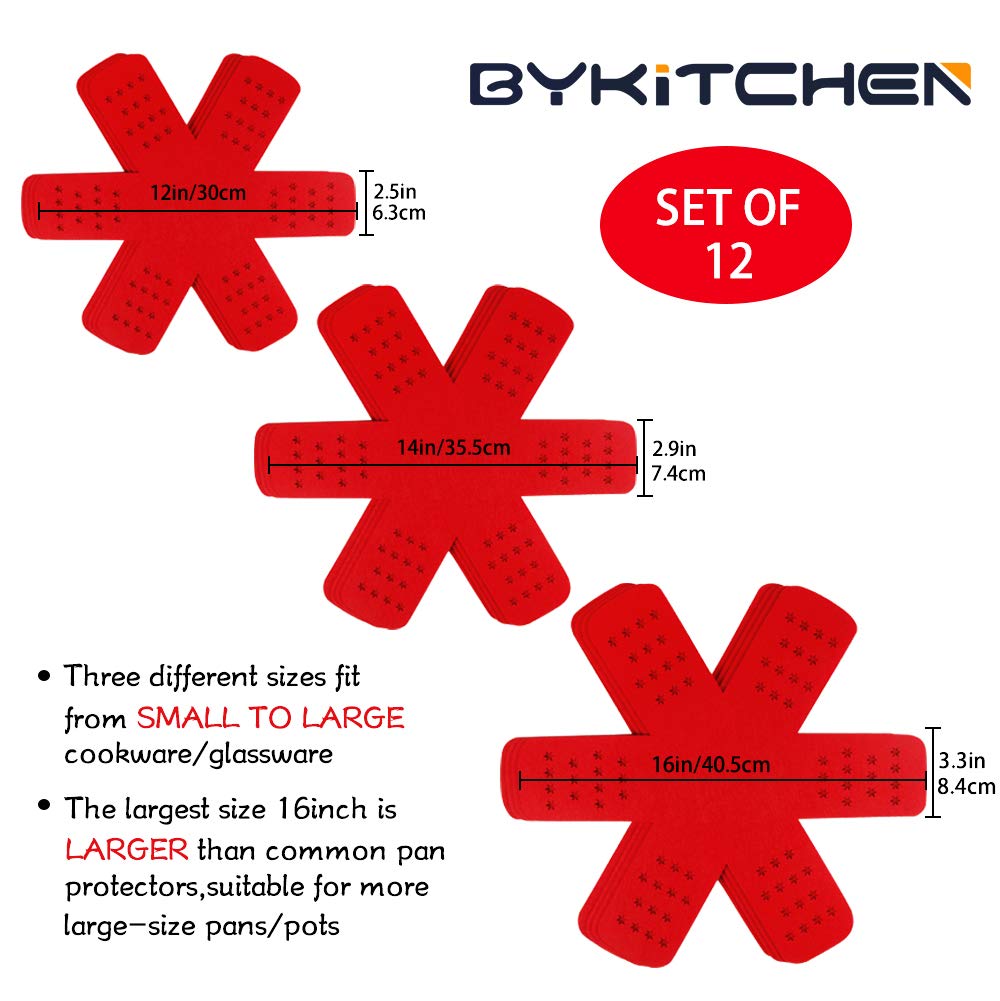 BYKITCHEN stackable protection demonstrates organized storage between pots and bowls