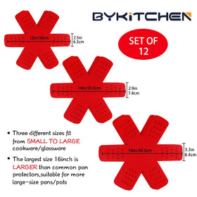BYKITCHEN stackable protection demonstrates organized storage between pots and bowls