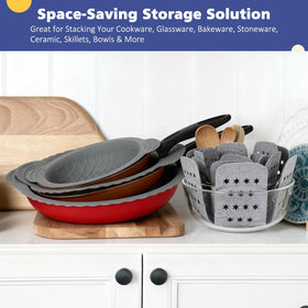 BYKITCHEN stackable drawer organization aids space-saving kitchen storage.