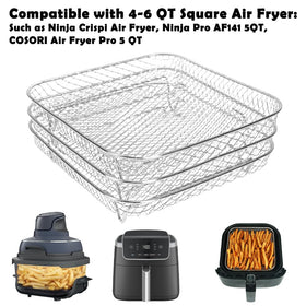 BYKITCHEN stainless-steel rack with polished finish for durability.