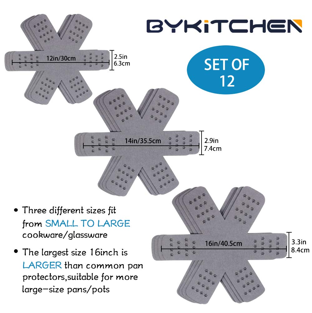BYKITCHEN Thick Felt Pan Separators cushion cookware and resist wear