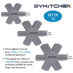 BYKITCHEN Thick Felt Pan Separators cushion cookware and resist wear