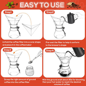 Thicker paper filter stack ready for cleaner cups with BYKITCHEN