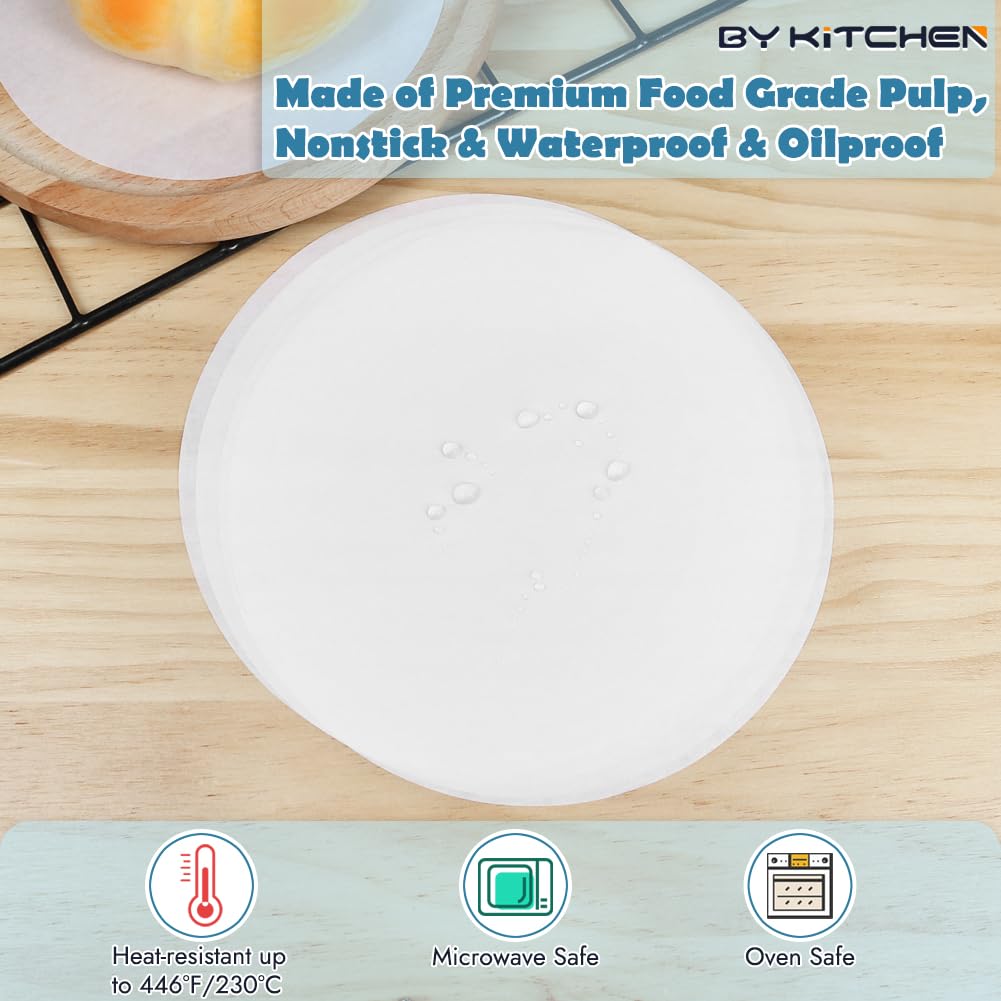 BYKITCHEN parchment for tortilla press aiding easy tortilla shaping.