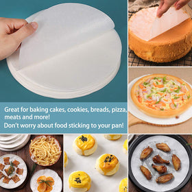 BYKITCHEN waterproof and tear-resistant parchment circles protect pans.