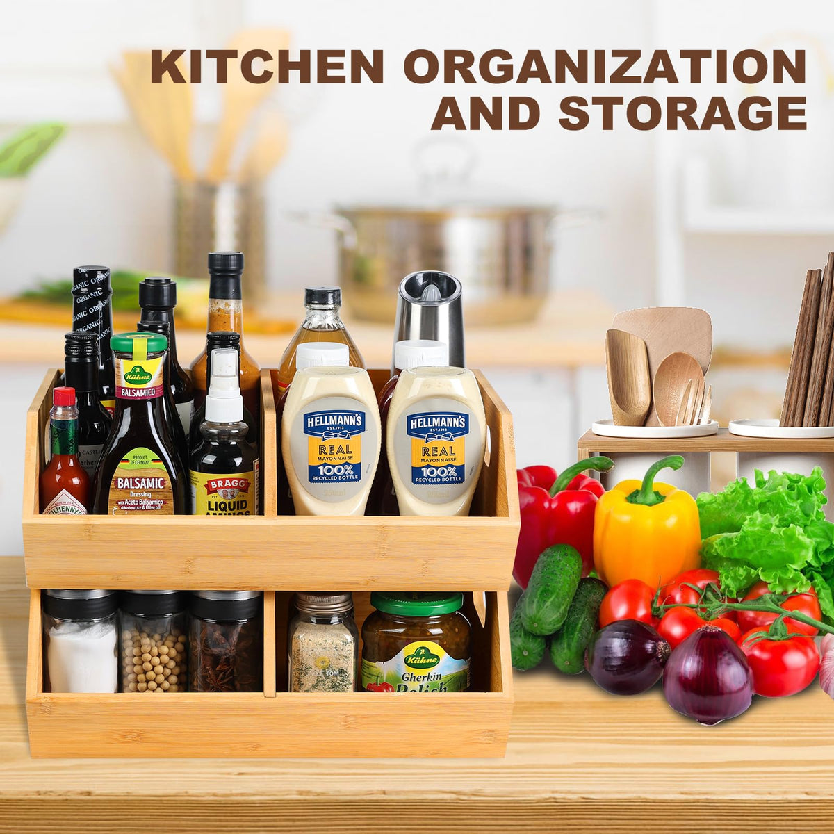 BYOA Official kitchen organization essentials reduce counter clutter.