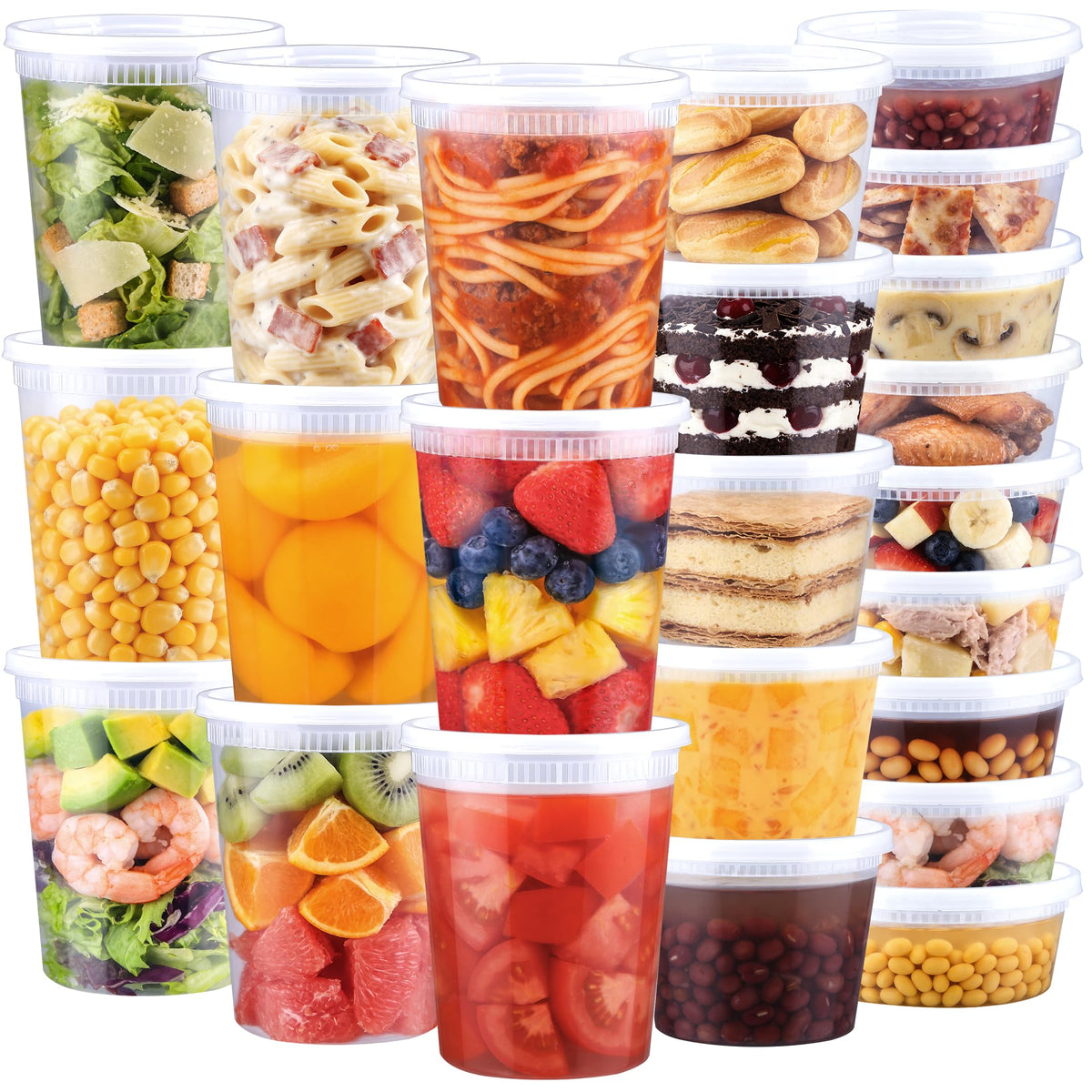 BYSNOW 8oz deli containers with lid, ideal for meal prep on the go.