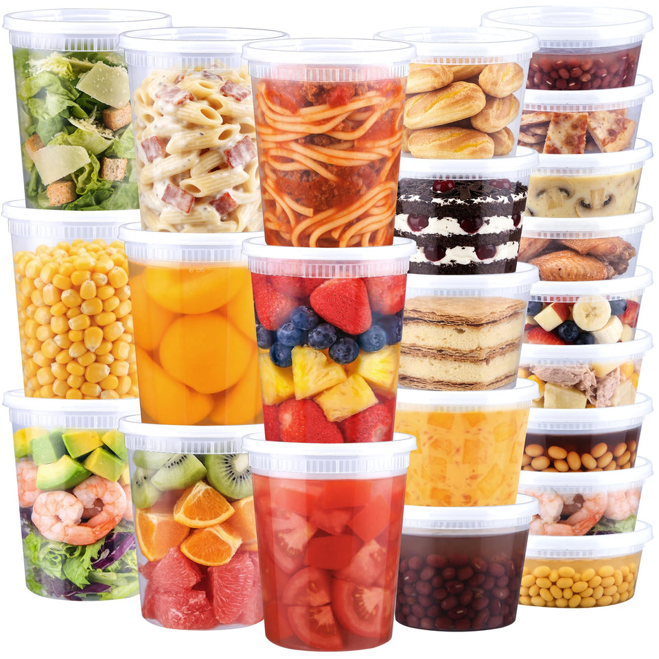 BYSNOW 8oz deli containers with lid, ideal for meal prep on the go.