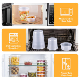 BYSNOW stackable deli containers demonstrating space-saving design.