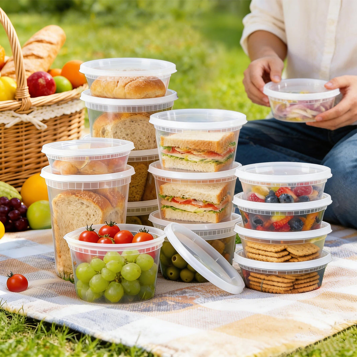BYSNOW freezer-safe containers ready for frozen meals.