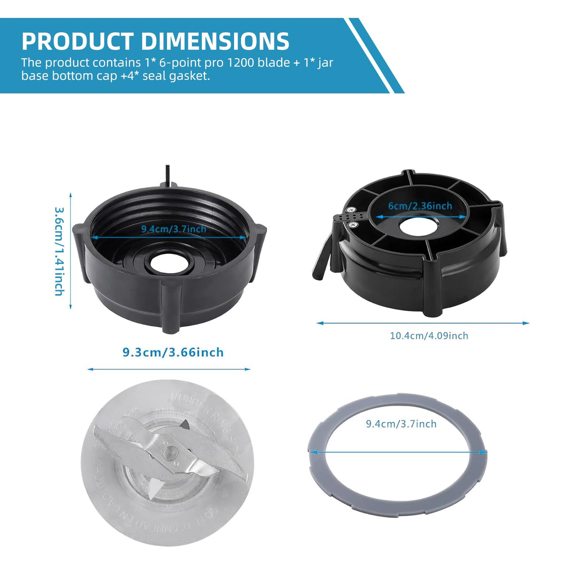 BYSOL Oster Pro 1200 jar base cap ensures leak-free operation