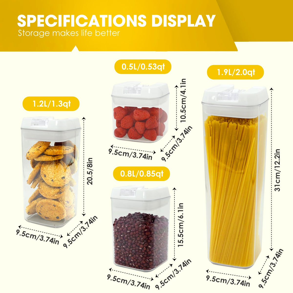ByteStar BPA-free lids ensure airtight seal for lasting freshness.