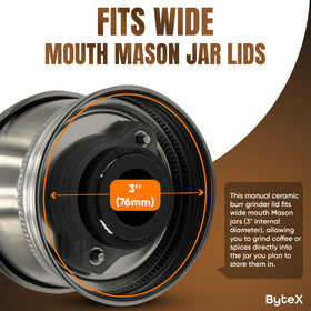 ByteX rust-proof stainless steel lid resists wear for durable everyday use.