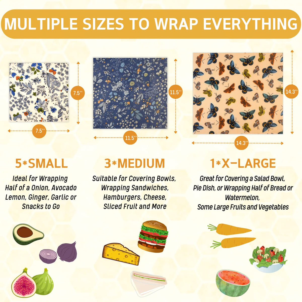 BYTTME small wraps protect snacks and produce in a compact size.
