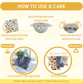 BYTTME packaging showcases a sustainable 9-pack beeswax wraps.