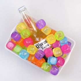 BYTTME BPA-free plastic ice cubes are safe and easy to clean.