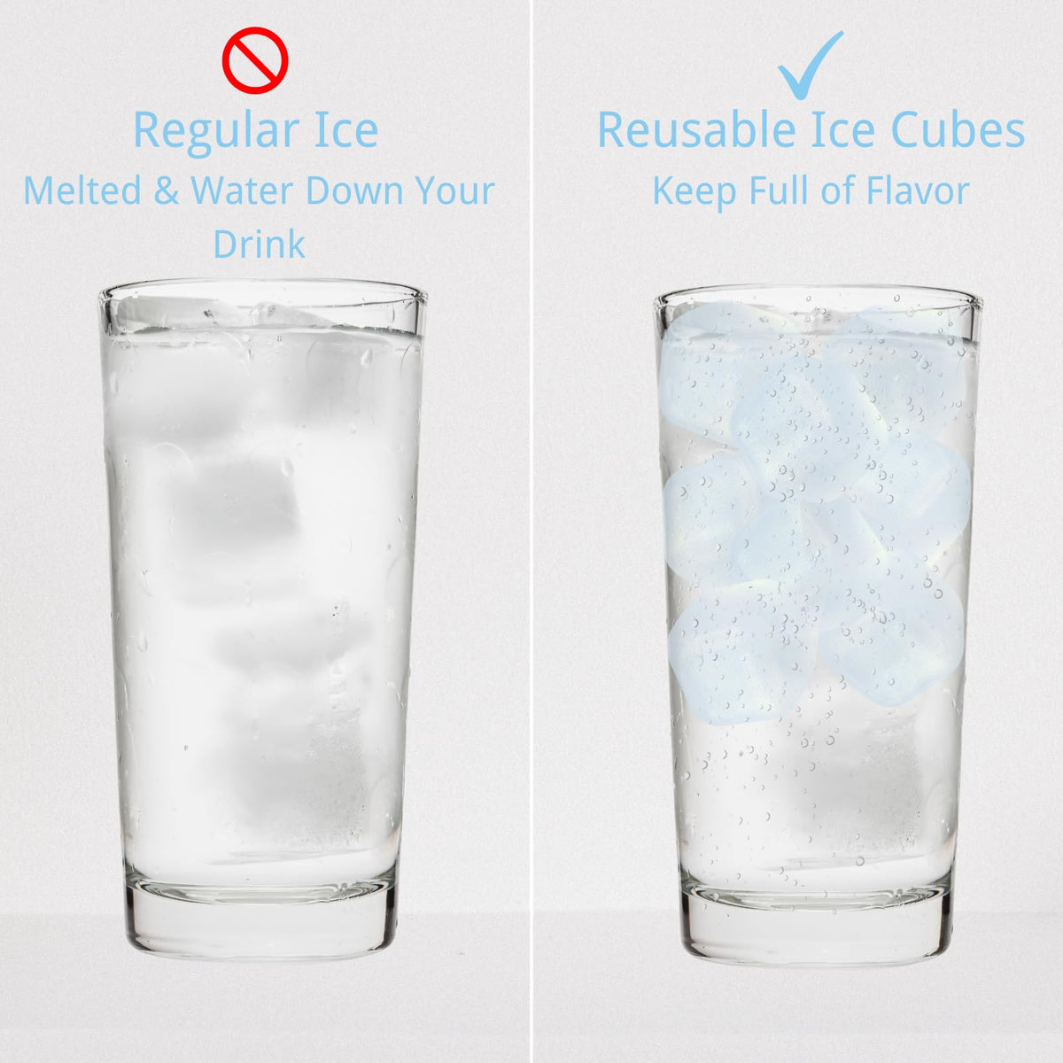 BYTTME ice cubes with tong for easy, mess-free serving