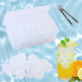 BYTTME reusable ice cubes with lid and box for clean freezer storage