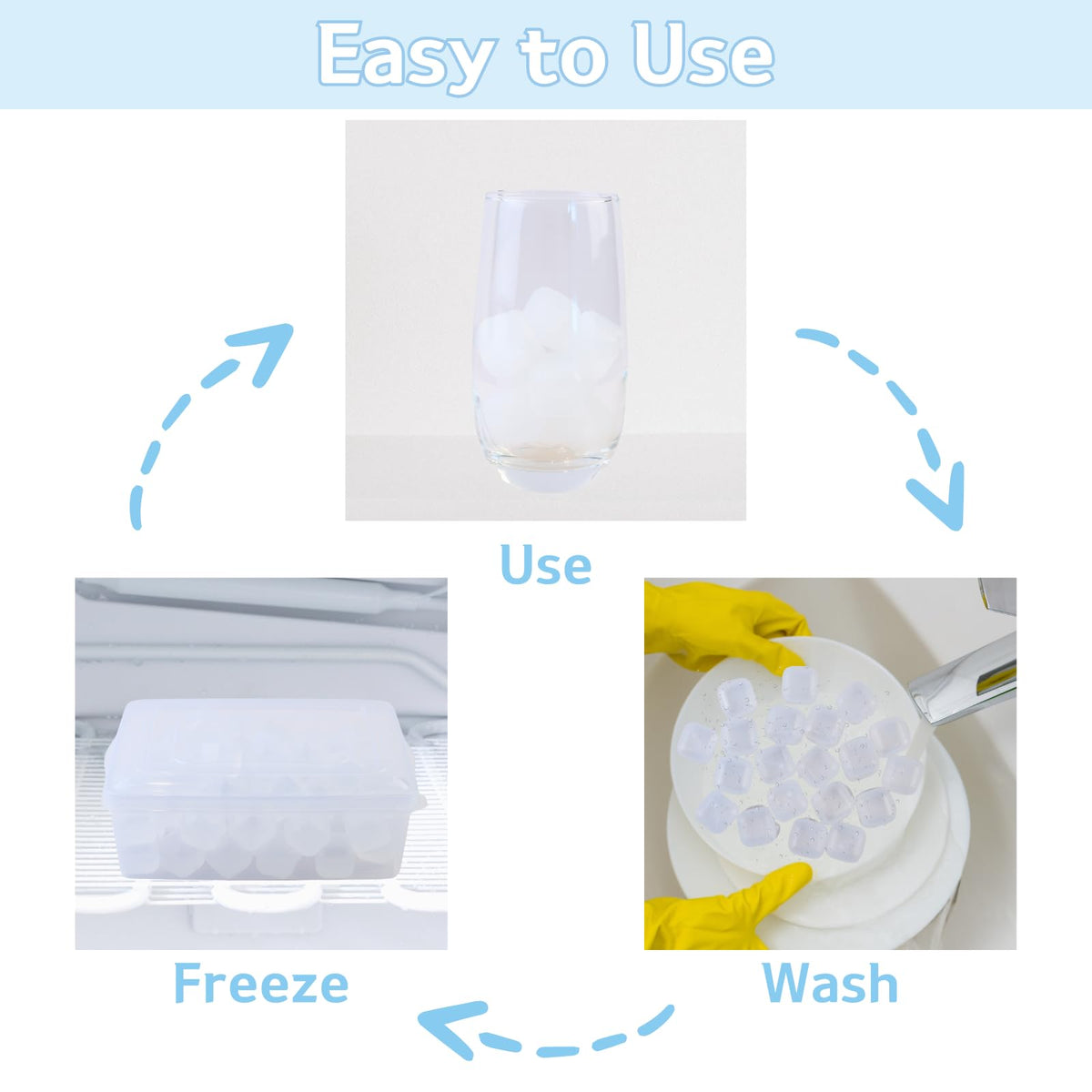 BYTTME storage box for ice cubes keeps freezer tidy and odor-free