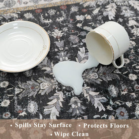 BYYVOO machine-washable fabric close-up, easy cleanup after spills.