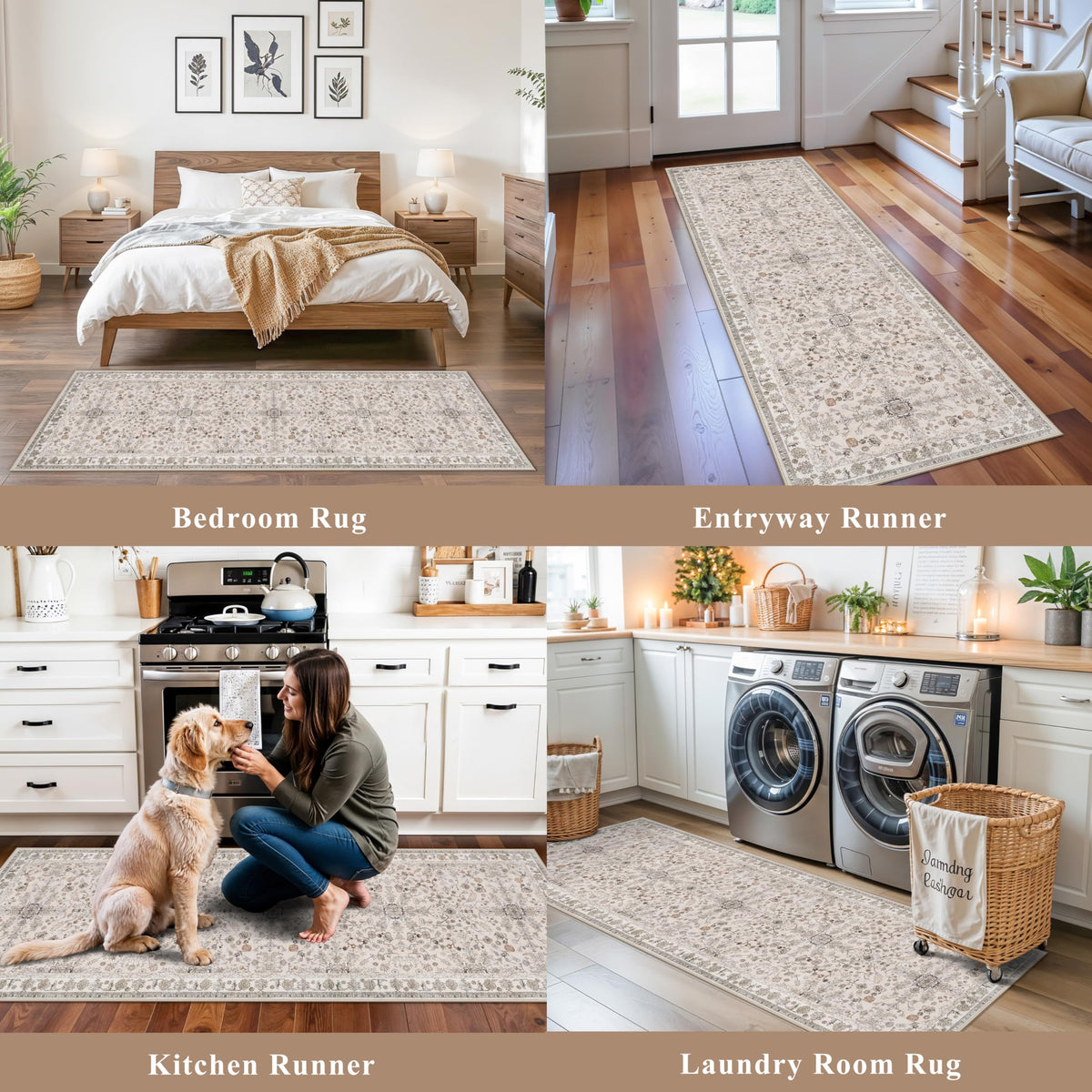 BYYVOO machine-washable rug ready for easy refresh.