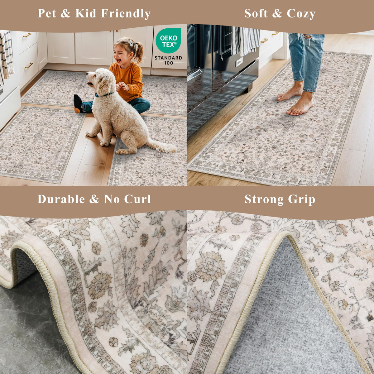BYYVOO spill-resistant surface helps contain messes for simple cleanup.