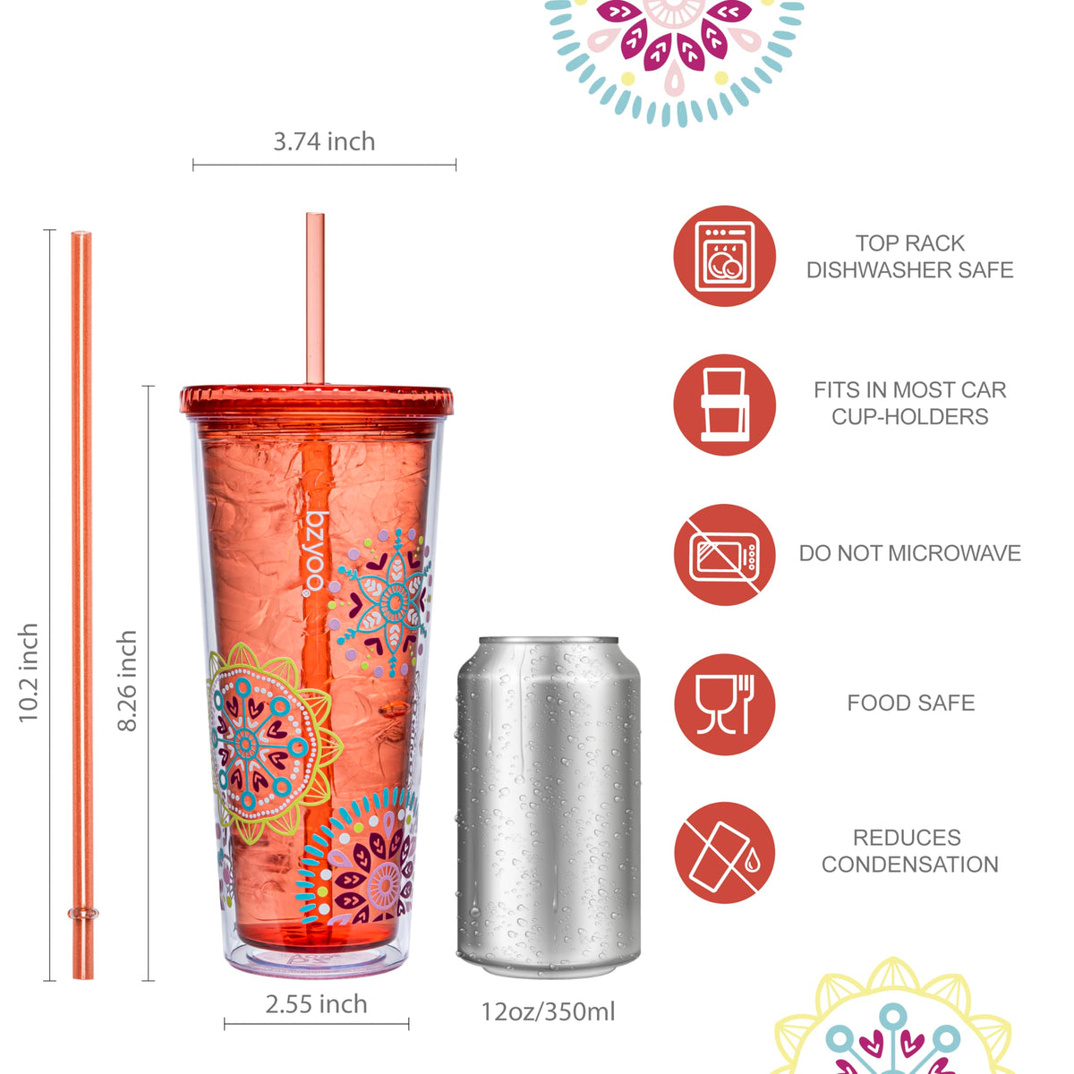 bzyoo SIP 24oz BPA-free tumbler offers safe hydration.