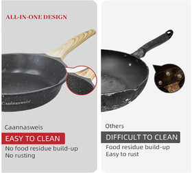 Caannasweis eggs glide out neatly for quick, clean omelettes.