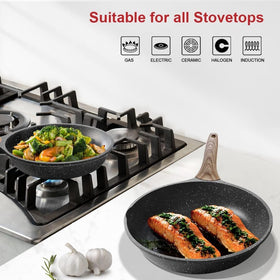 Caannasweis induction-compatible pan suitable for various stoves.