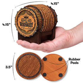 Non-slip pads on Cabin Obsession coasters protect furniture
