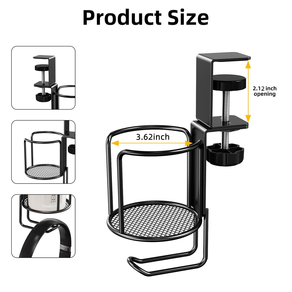 CABTE headphone hanger clip-on securely holds a headset while you game.