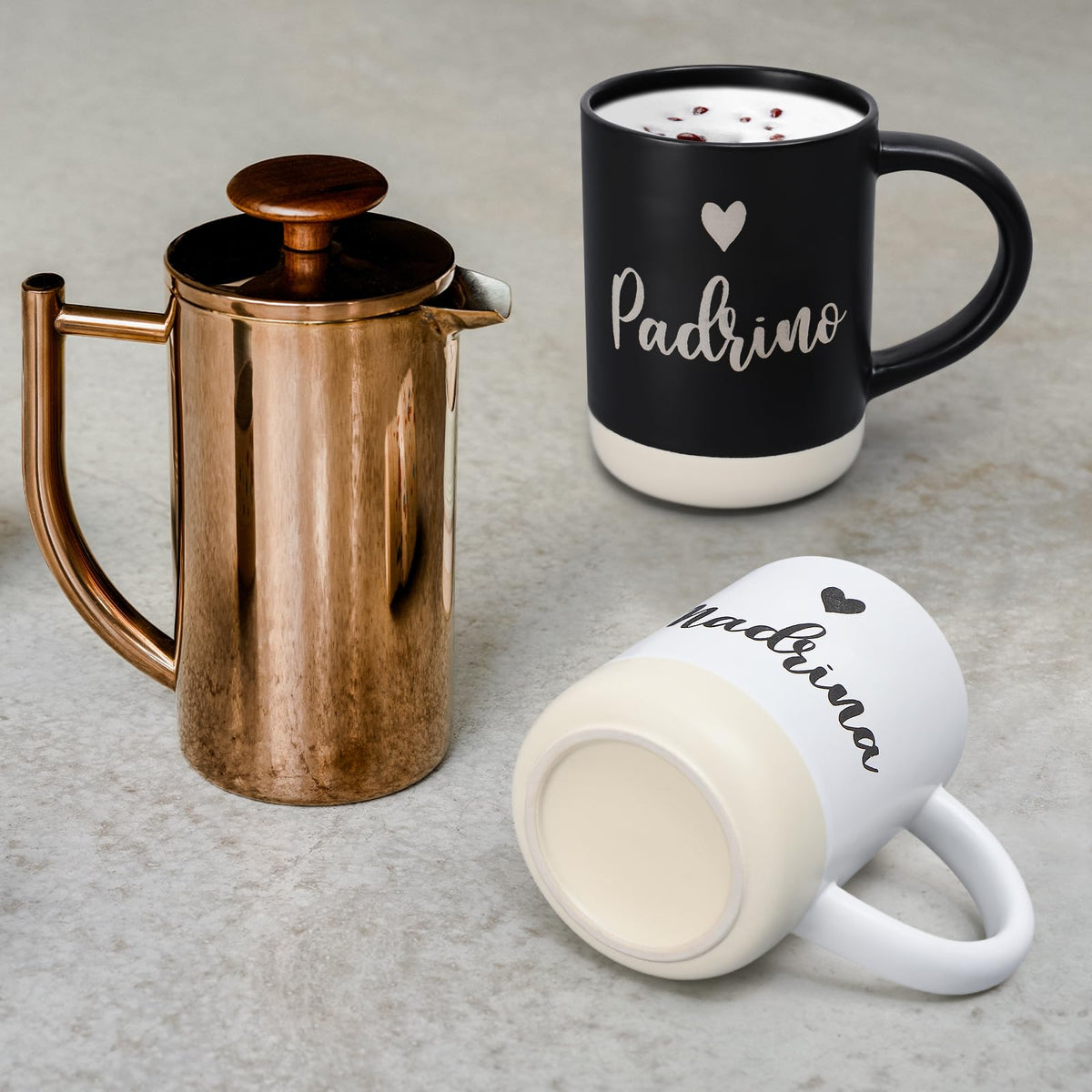Cabtnca coasters included protect surfaces while pairing with the mugs