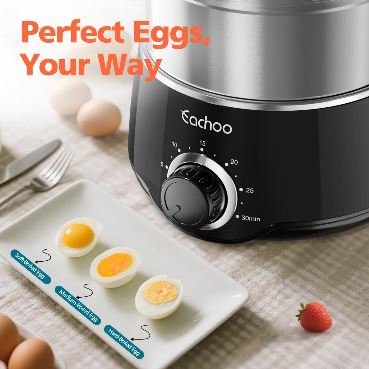 CACHOO compact design fits small kitchens and dorm rooms for easy meal prep.