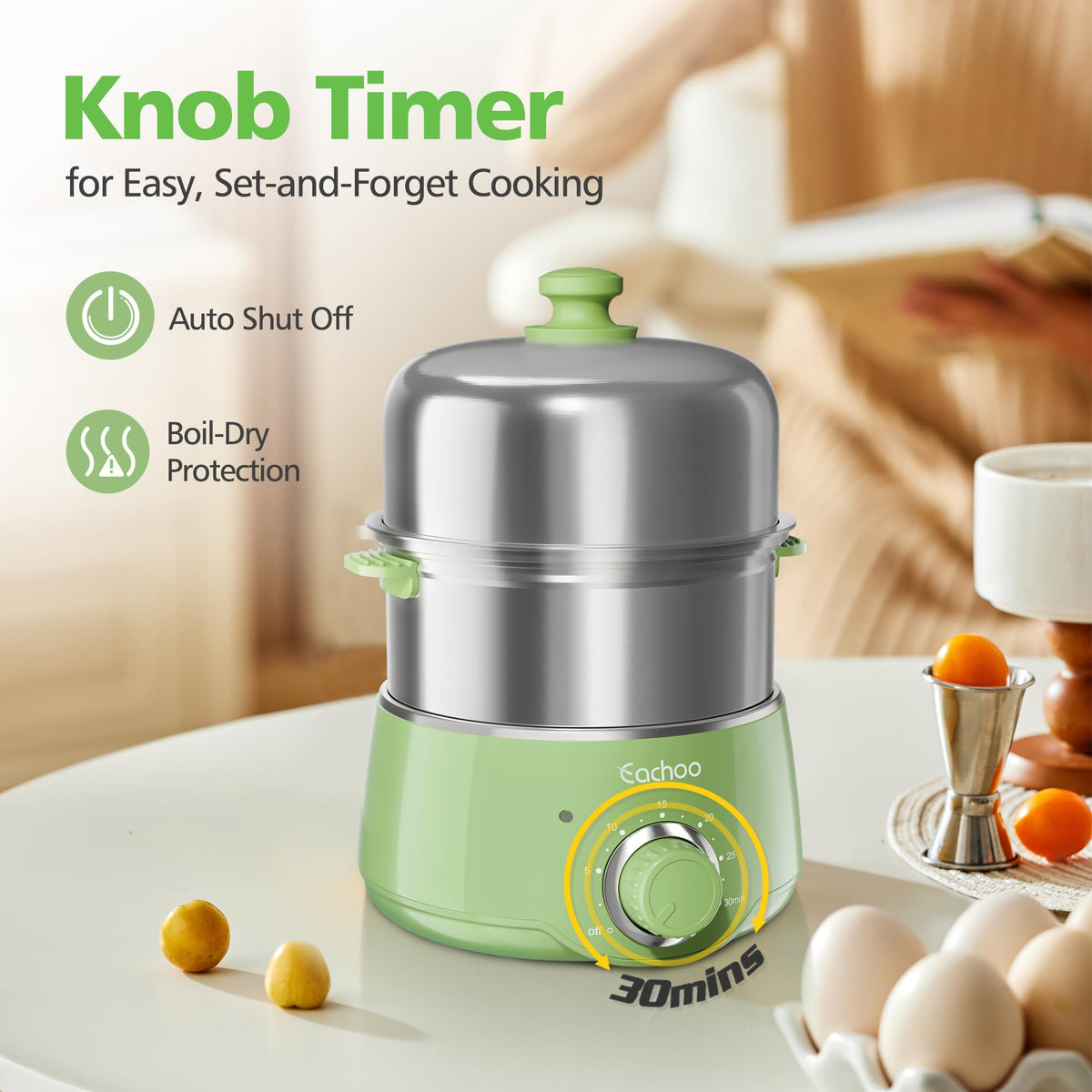 CACHOO retro green kitchen design adds charm and function.