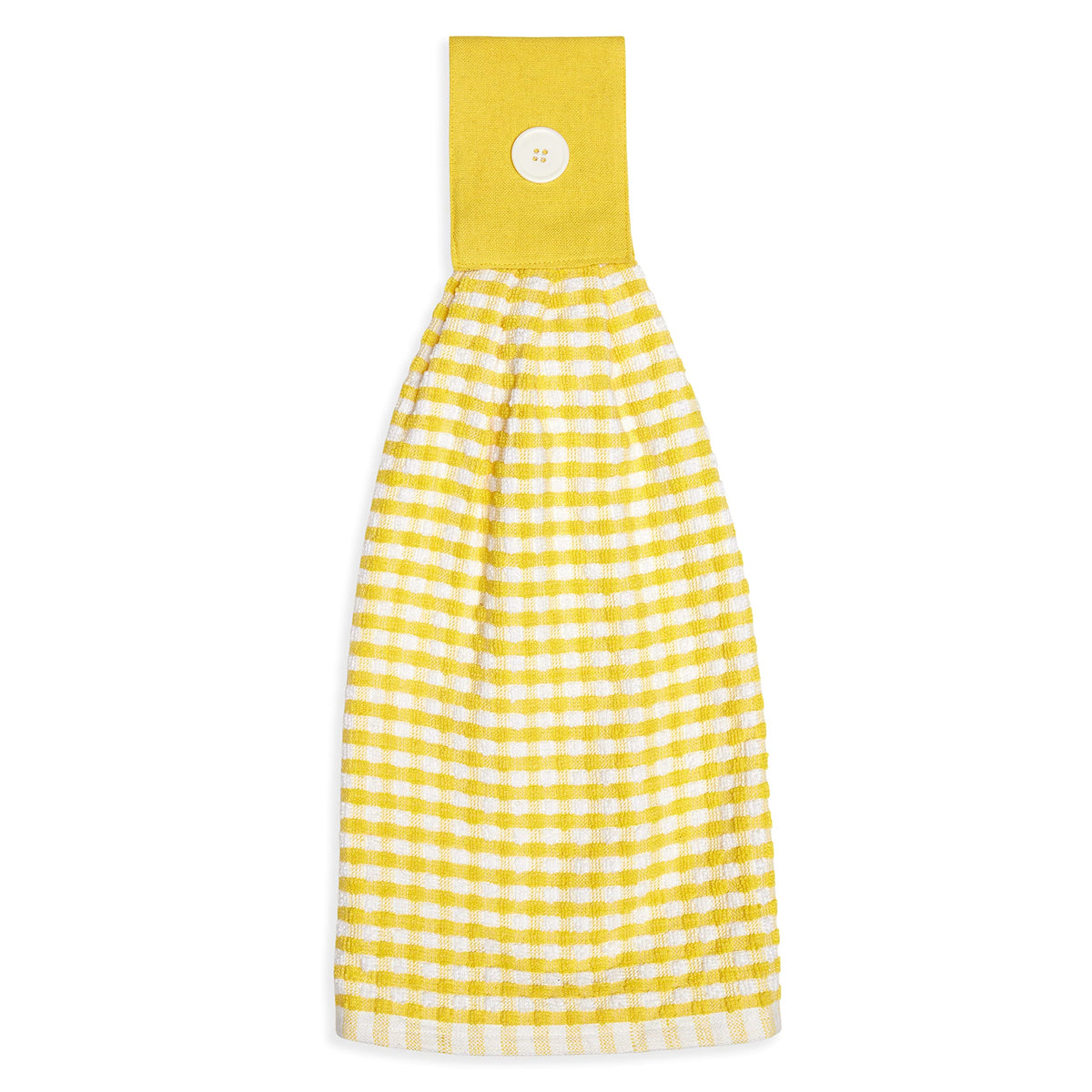 Cackleberry Home towel ready for dish drying on a busy kitchen counter.