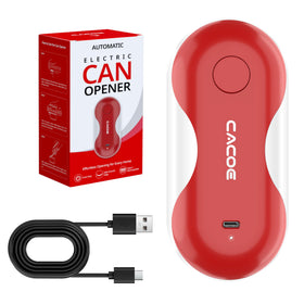 CACOE automatic can opener with angled cutting head for smooth edges