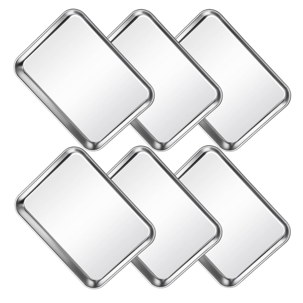 CACOLES stainless steel baking sheet with mirror finish for even browning and easy cleanup.