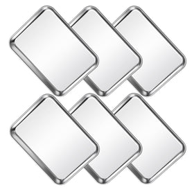 CACOLES stainless steel baking sheet with mirror finish for even browning and easy cleanup.