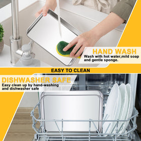 CACOLES baking sheet is dishwasher safe, simplifying post-bake cleanup.