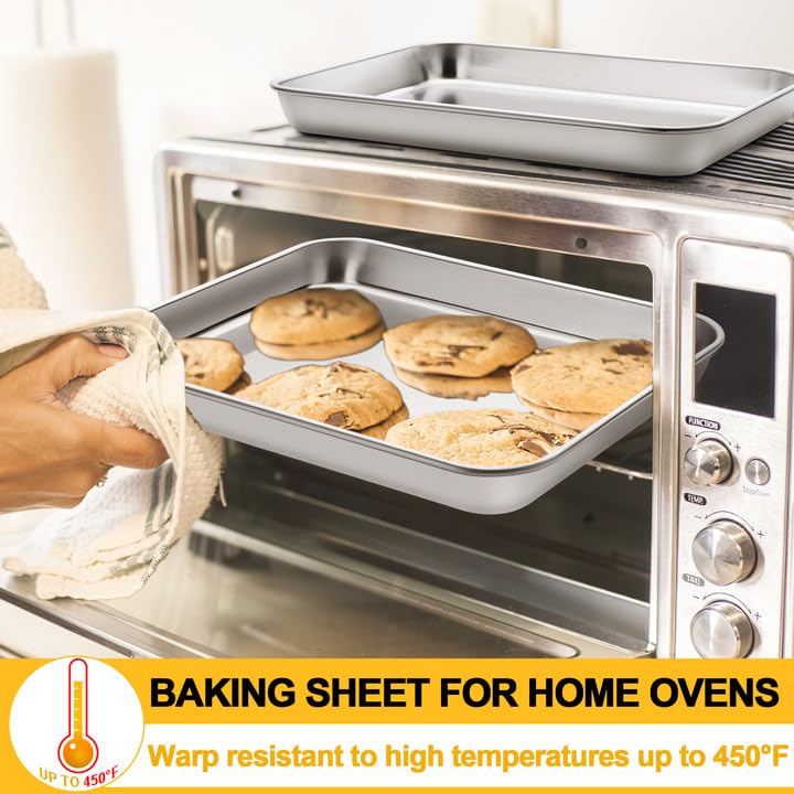 CACOLES baking sheet fits toaster ovens and compact kitchens for versatile baking.