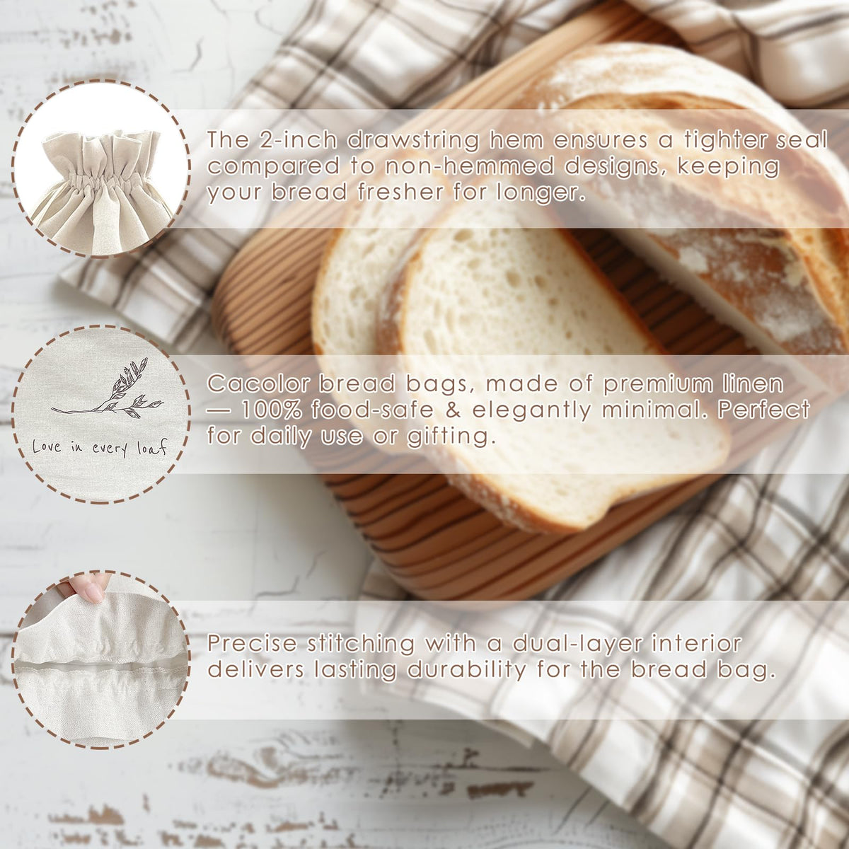 Cacolor 10in proofing bowl cover helps dough rise with consistent humidity.