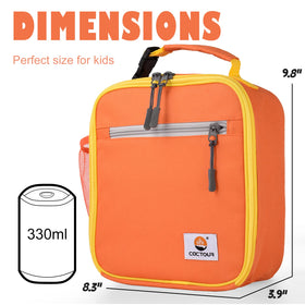 CaCTOUR lunch bag side mesh pocket suitable for water bottle