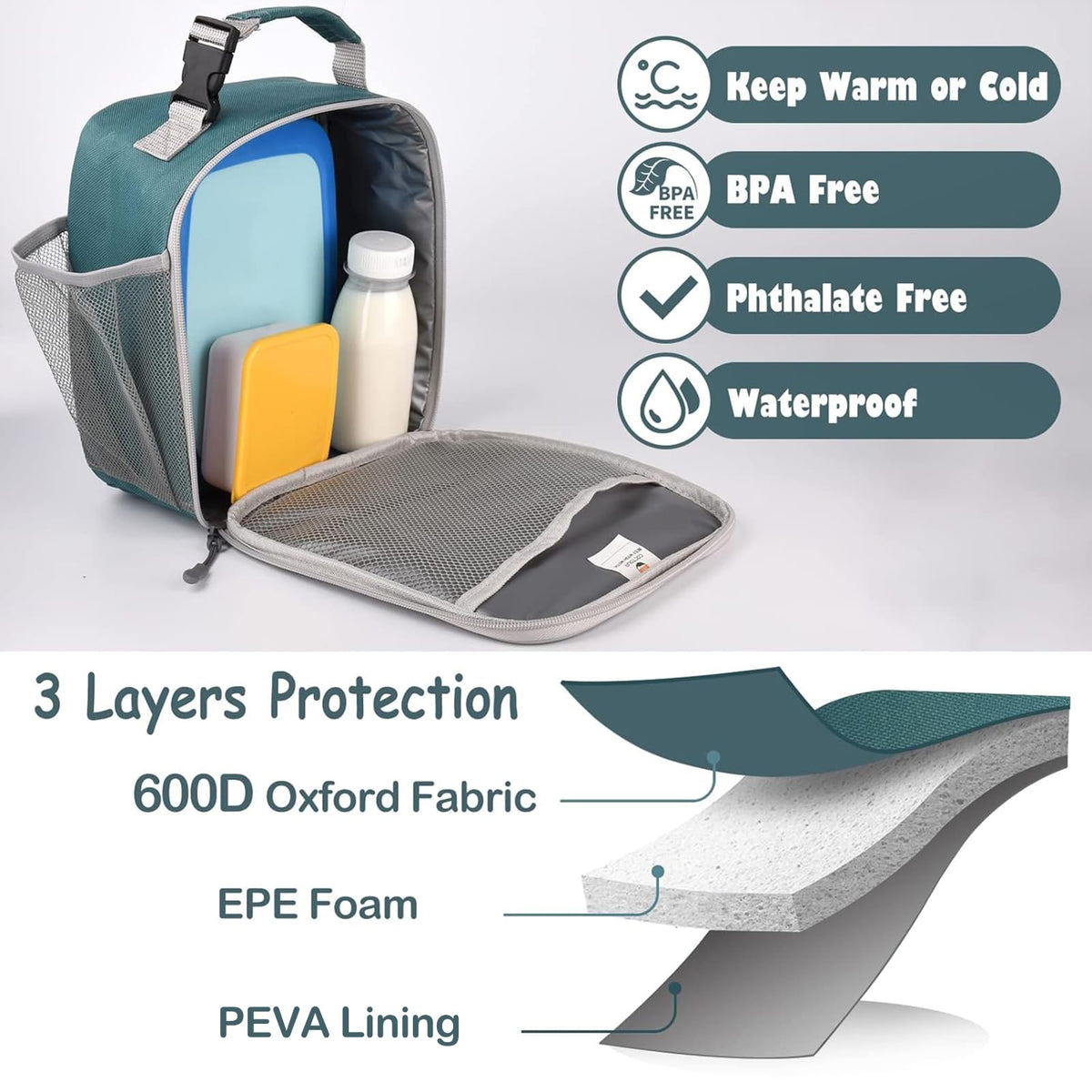 CaCTOUR detachable buckle handle enables quick backpack attachment